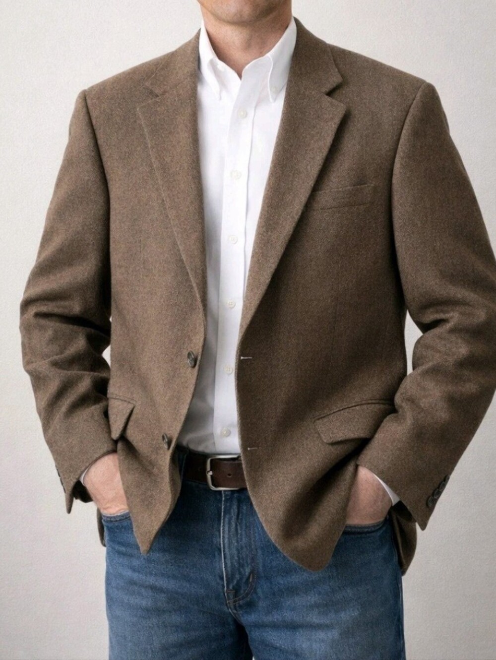 Jos A Bank Gordon Sport Coat Men's 44L Tan Brown 100% Camelhair Jacket Blazer